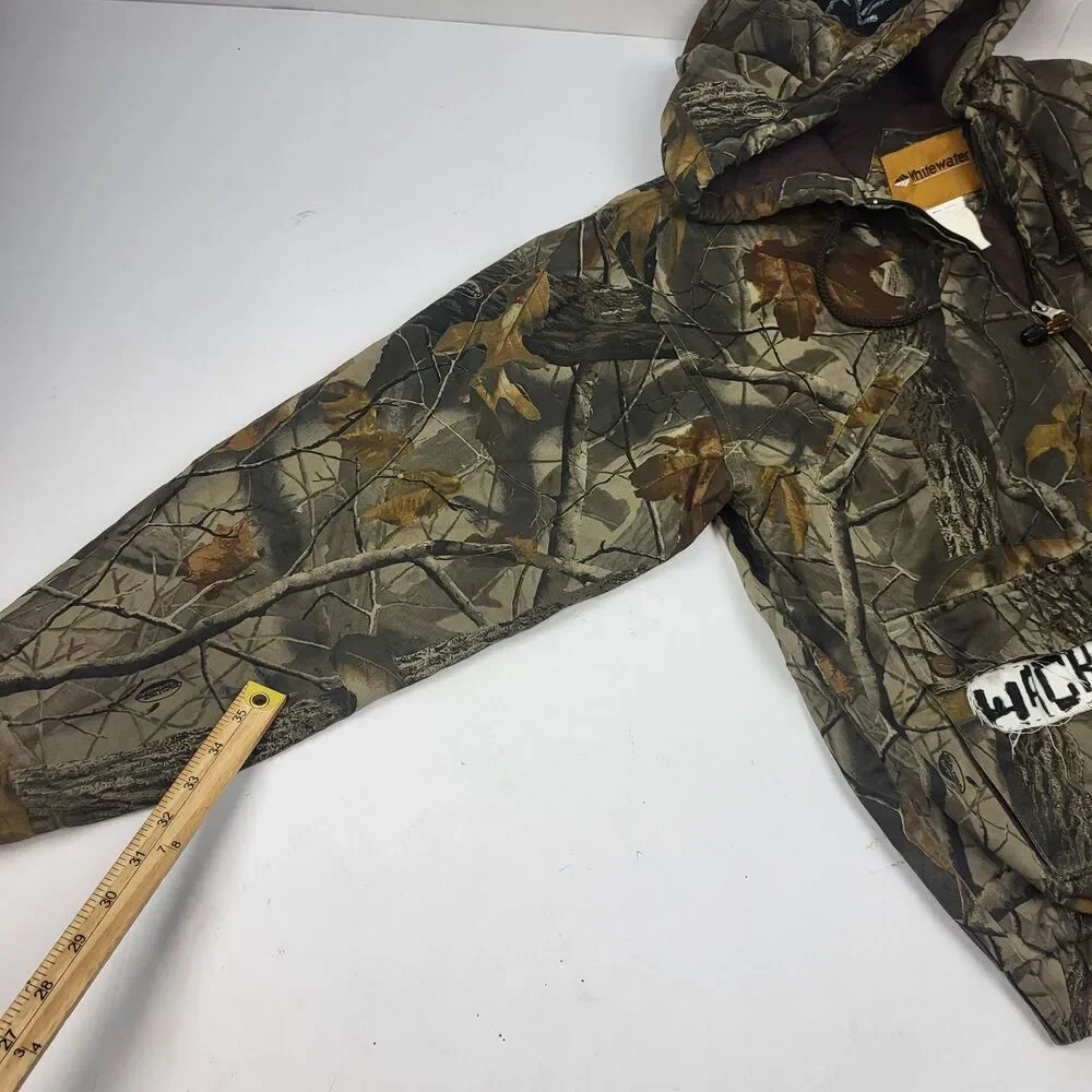 Whitewater Vintage Men’s Hunting Camo Jacket Insulated Hood M RealTree customize